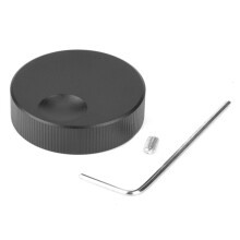 Matt universal praktisk 32 x 13 mm / 6 mm hull svart massiv aluminium solid volumpotensiometerkontrollknapp