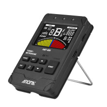 AROMA AMT-600 3-in-1 Rechargeable Tuner Metronome Tone Generator with Clip-on, Compatible with Guitar Bass Ukulele