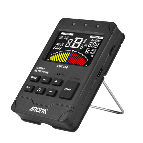 AROMA AMT-600 3-σε-1 Επαναφορτιζόμενος Μετρονόμος Κουρδιστήρι Γεννήτρια Τόνου με Κλιπ,