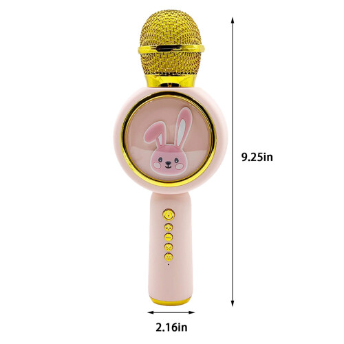 Jacenvly Παιδικό Μικρόφωνο Bluetooth Ασύρματο, Συμβατό με KTV Karaoke, Παιχνίδι Τραγουδιού για 2
