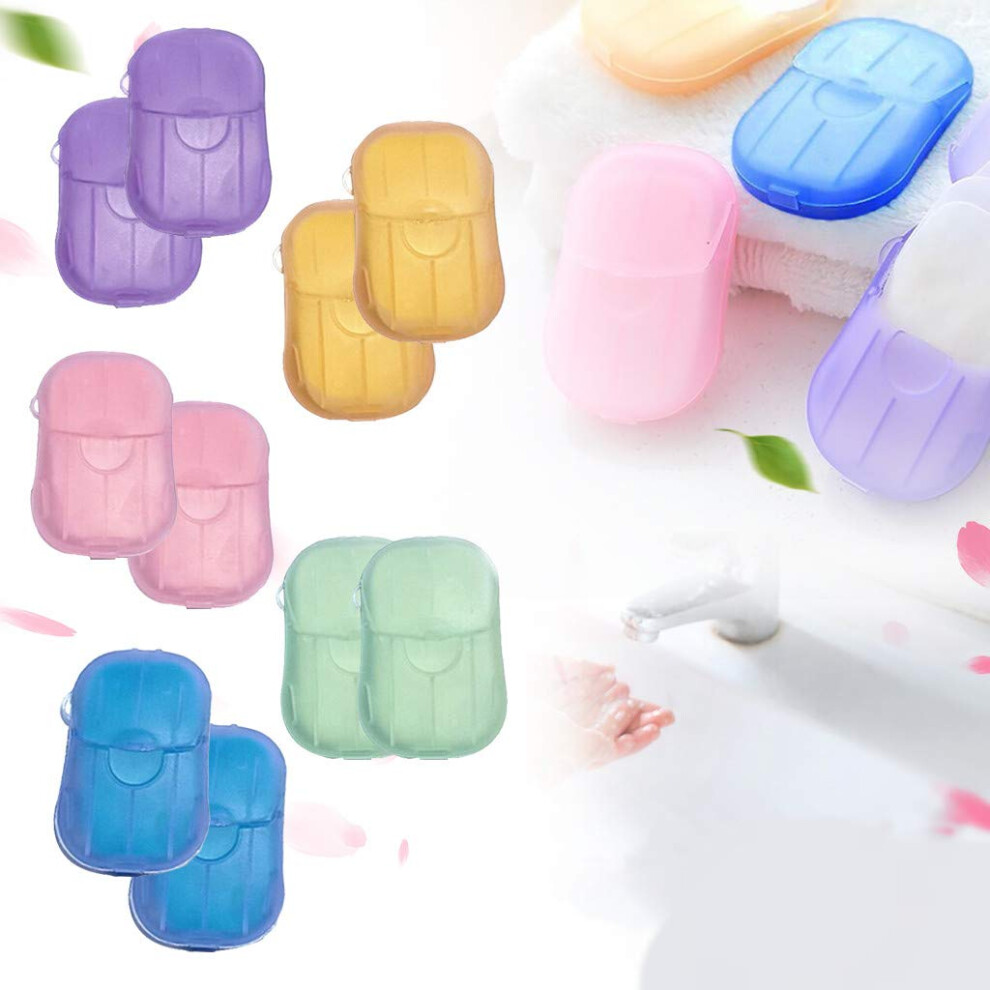 Portable Soap Sheets 200pcs 5 Colors Compact Travel Size for Hand Washing Camping Hiking