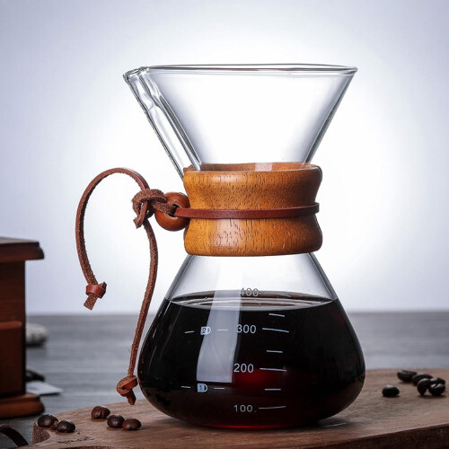 Handkaffeemaschine mit Filter, BPA-freie Glaskaraffe – 13,5 Unzen 1