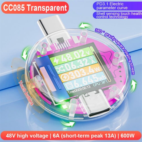 48V Type-C Tester PD Ψηφιακό Βολτόμετρο Αμπερόμετρο Τάσης Ρεύματος Ανιχνευτής Volt Amp 1