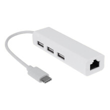 Cable adaptador Ethernet LAN USB-C USB3.1 Tipo C a USB RJ45 para PC