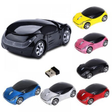 2.4GHz Wireless Mouse Cool 3D Sport Car Shape Ergonomic Optical Mice with USB Receiver for PC Laptop Computer Kids Girls Small Hands