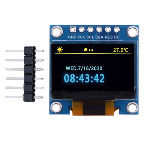 jixopn0.96Inch Display Module SSD1315Driver LCD Module (6Pin Dual Color Display)