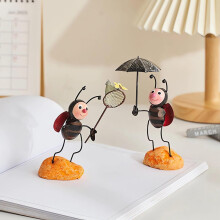 Tuindecoratie voor buiten, schattig metalen beeldje voor binnen- en buitendecoratie, tuinbeeldje voor thuis.