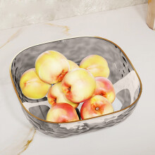 Plateau de service de cuisine transparent de qualité supérieure de 24 cm (9,4 pouces), idéal pour les fêtes, les fruits, les collations, les