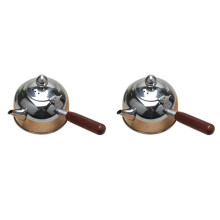 Bouilloire à eau 2 x 500 ml à poignée unique, compatible induction, pour café, lait et thé, en acier inoxydable 304, idéale pour une