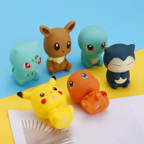 Anime Pikachu Bulbasaur Charmander Squirtle Eevee Snorlax Φιγούρες Κινούμενων Σχεδίων Φωνητικό Παιχνίδι 2