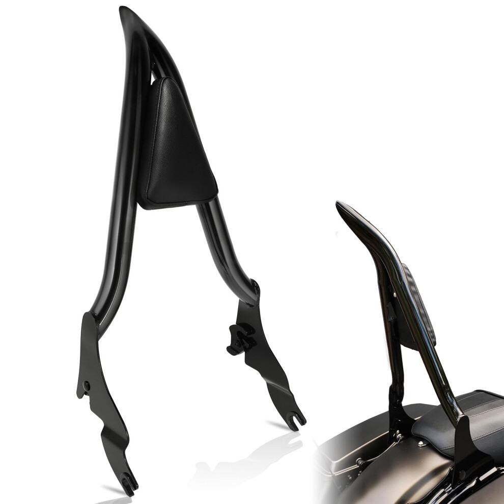 26 Inch Detachable Sissy Bar With Passenger Backrest Pad For Harley Touring 20092024 Models 9365369875142