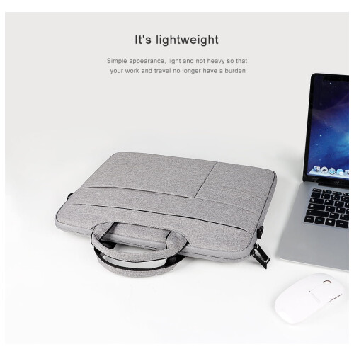 Bolsa mensageiro para laptop de 15,6 polegadas, bolsa de ombro para notebook, bolsa para computador, pasta executiva, bolsa de viagem - Preta 2
