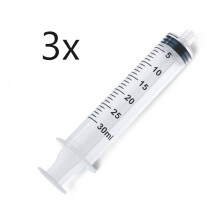 3 x 30 ml sprøjte Luer Lock-skruespids flydende medicinsk plast steril 1 oz/30 cc