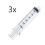 Σύριγγα Luer Lock 3x30mL με βιδωτό άκρο, υγρό, ιατρικό, πλαστικό, αποστειρωμένο, 1oz/30cc 1