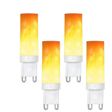 Ampoule LED G9Flamme 0,5 W, boîtier en céramique, couleur A, 10 lm, 36 x 2835 SMD, 220-240 V CA, 1300-1700 K, angle de diffusion de 360, classe