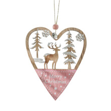 Christmas Tree Ornaments - Snowman Pendant, Pink Painted, Xmas Decorations, Compatible with Christmas Gifts for Family, Car, Backpack