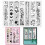 7Themes Vintage Clear Stamp Λουλούδι Πεταλούδα Λιβελούλα Φάση Ηλίανθος Μανιτάρι Μουσική Νότα 1