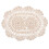 Napperons ovales beiges faits main en coton crocheté, bol 1