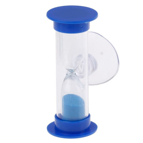 Timer per doccia per bambini con spazzolina rotante da 2/3 minuti - Blu - Timer blu da 3 minuti