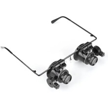 Lupă Starlight-eye, lupă pentru ochelari de vedere cu lumină LED, ochelari de reparare profesională a ochilor pentru ceas, lupă 20X, instrumente