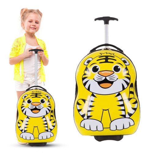 Mala de viagem infantil dobrável Uanit de 16 polegadas com rodas, compatível com o design da Minnie Mouse, mala de bordo com alça. 1