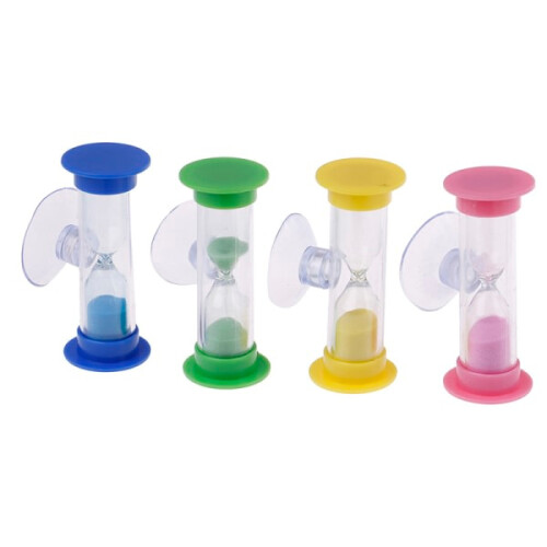 Timer per doccia per bambini con spazzolina rotante da 2/3 minuti - Blu - Timer blu da 3 minuti 2