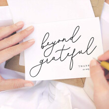 10pcs White Simple Thank You Card Wedding Folding Birthday Gratitude and Blessing DIY Card
