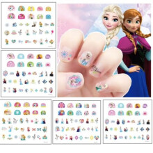 Maquiagem DIY Frozen Elsa Anna - Adesivos de unha, 100 unidades multicoloridas