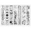 7Themes Vintage Clear Stamp Λουλούδι Πεταλούδα Λιβελούλα Φάση Ηλίανθος Μανιτάρι Μουσική Νότα 8