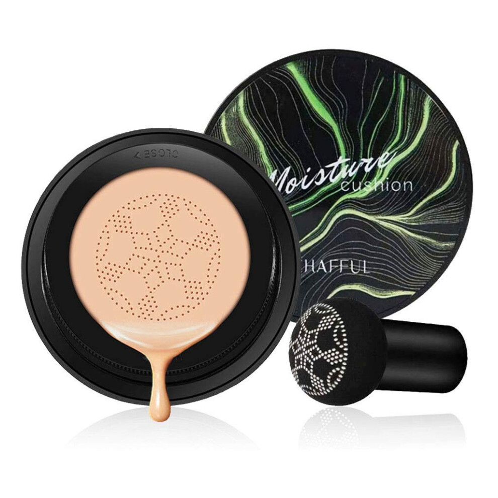 Cream Mushroom Head Air Cushion Cc Foundation With Bb Moisturizing Longlasting Natural Finish