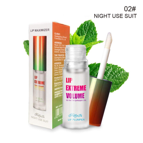 Hydrating Lip Plumper Gloss with Ginger Essence, Instant Plumping and Deep Hydration, 4.5g White 1