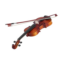 Violino 1/2-Duoku-Conjunto Iniciantes em Madeira Sólida Estojo-Colofônia-Arco-Espaldar-Cavalete-Acordador-Cordas Adicionais