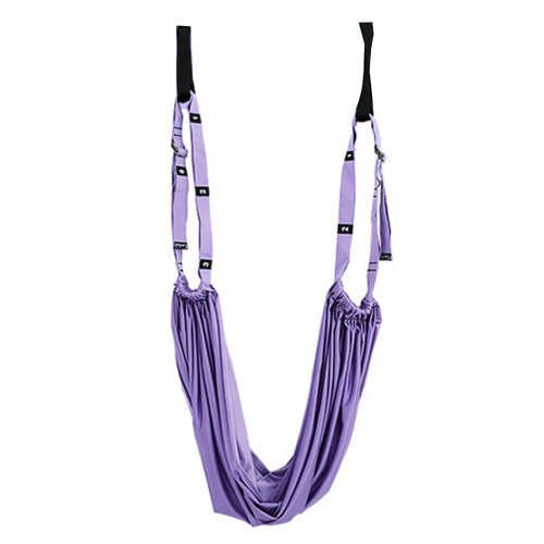 Écarteur de jambe pour porte avec boucles et sangle élastique violette 1