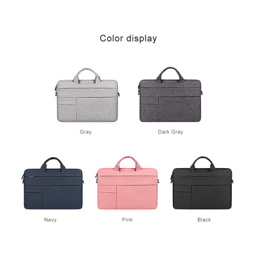 Bolsa mensageiro para laptop de 15,6 polegadas, bolsa de ombro para notebook, bolsa para computador, pasta executiva, bolsa de viagem - Preta 1