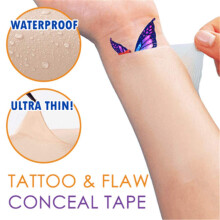 Tattoo Cover Up Tape Waterproof Breathable Light Flesh Tone Scar Concealer CuttoFit 5 Pcs