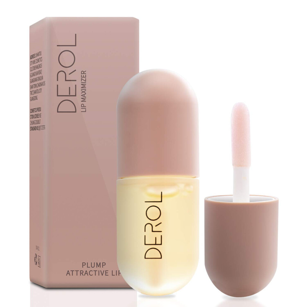 Natural Lip Plumper Serum with Deep Hydration Boost, Clear Gloss for Fuller Lips 5.5ml