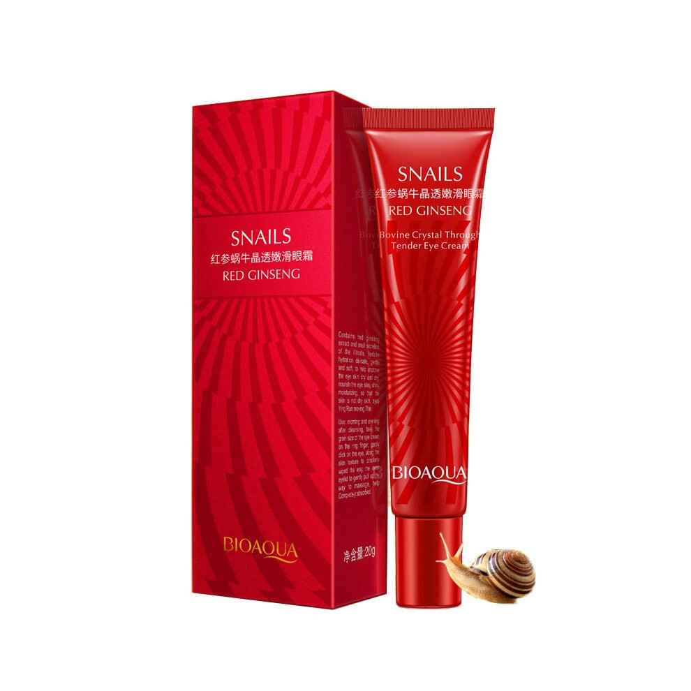Cream/Dark/Red Snail Eye For Circles And Puffiness, Antiaging Ginseng Hydrating Treatment