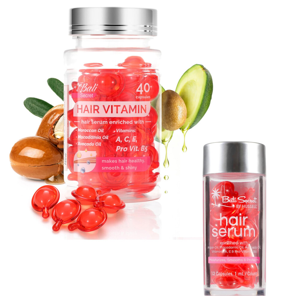 Hair Serum Capsules AntiFrizz LeaveIn Treatment with Argan and Macadamia Oil 40+12 Pack