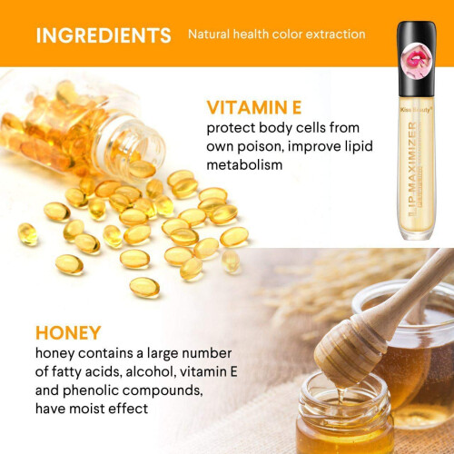Lip Plumper Gloss with Deep Hydration, Instant Volume and Precision Brush – Yellow 1