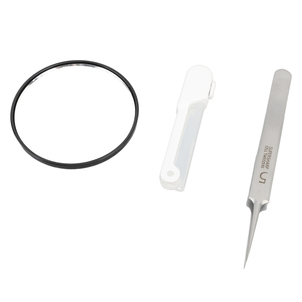 Blackhead Tweezers with LED Light & 5X Mirror - Precision Stainless Steel Tool
