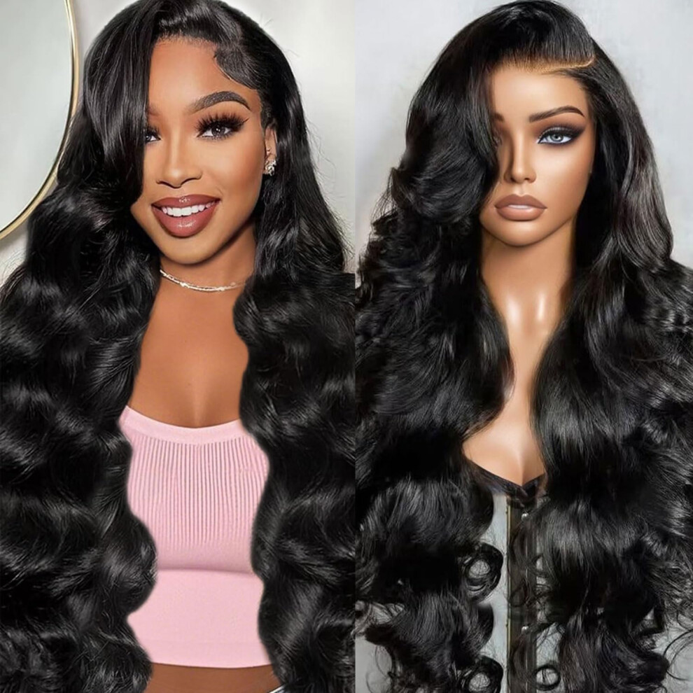 20 Inch Body Wave Human Hair Lace Front Wig 200 Density HD Swiss Lace Invisible Hairline