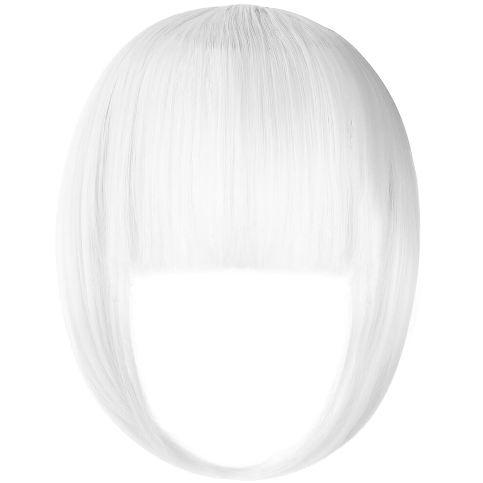 Unisex Clip In Bangs Synthetic Hairpiece With Natural French Fringe For Instant Style Change
