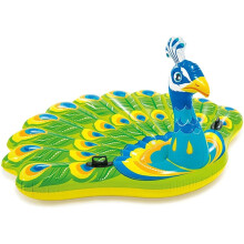 Giant Peacock Pool Float for Adults and Kids, Thickened PVC Swimming Ring for Party Fun