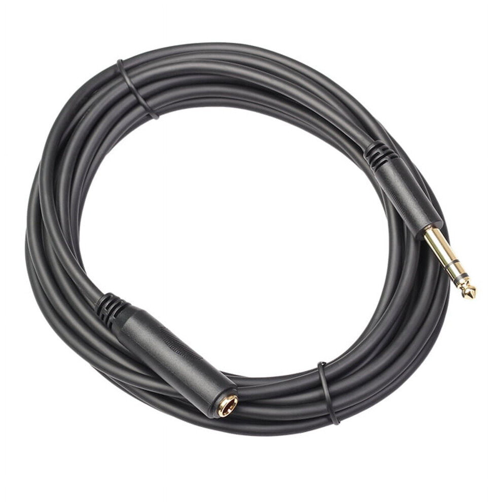 1/4 Trs 6.35Mm Male To 6.35Mm Female Stereo Extension Cable Plated Headphone Extension Cable Cord 180Cm Gold 9048212576617