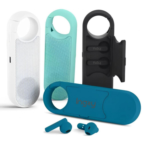 Ασύρματα ακουστικά Bluetooth, ακουστικά 2 σε 1 Bluetooth5.1TWS με θήκη φόρτισης και ηχείο για