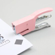 Luckky nietmachine met 750 nietjes - Tangnietmachine, energiebesparend, ideaal voor nieten thuis, op school of in een magazijn (roze tangnietmachine)