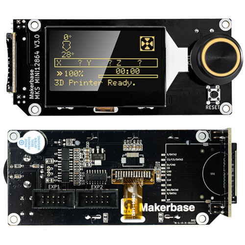 jixopn Smart LCD-skærm ST7567LCD-panel til Makerbase MKS MINI12864V3 (front)