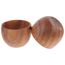 Tigelas pequenas de madeira para uso doméstico na cozinha, para mini condimentos e frios (2 unidades).