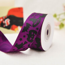 DGLQMYX (Liquidación) Cinta de Halloween de 1 cm y 22 m para decoración, regalo, cinta ancha de seda, cinta de tela para bodas, bautizos y regalos