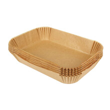 Wegwerpbare bakvormpjes voor de airfryer, 200 stuks rechthoekige bakvormpjes van bakpapier, accessoires voor de airfryer, afmetingen 8,66 x 5,51 inch